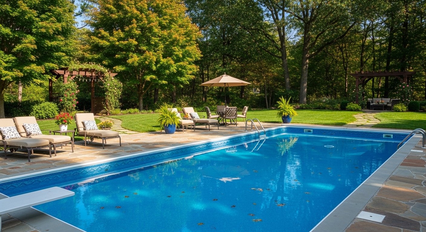 Troy backyard pool photo 1