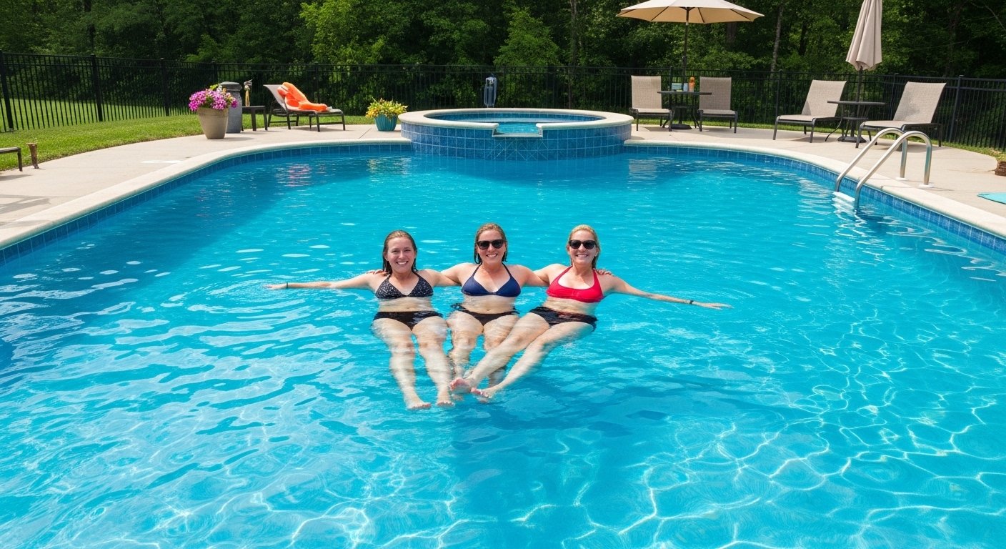 Springboro backyard pool photo 1