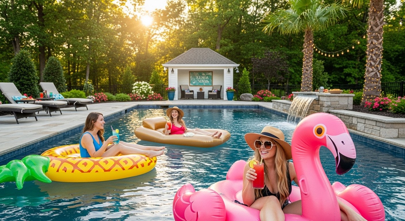 Oakwood backyard pool photo 1