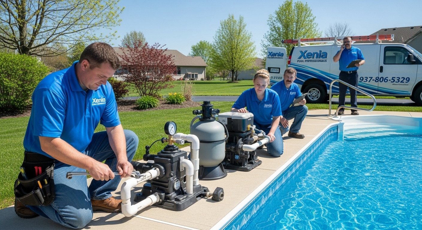 Pool service work photo 1