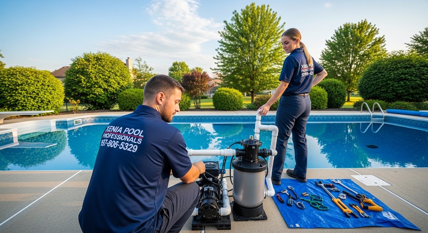 Pool service work photo 2