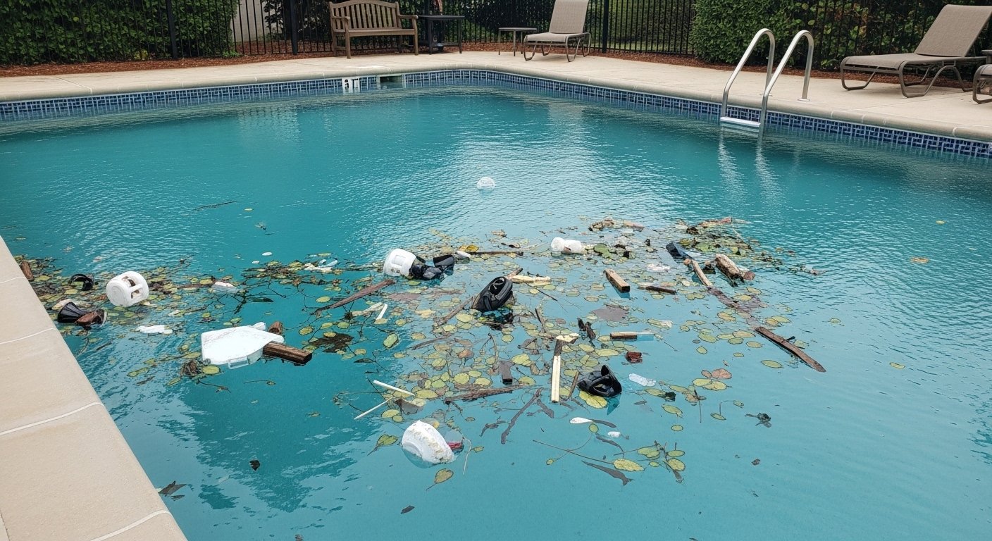 Pool Overflow and Drainage Problem photo 1
